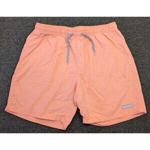 Columbia Mens Peach Pink Swim Trunks Shorts Size Large Drawstring